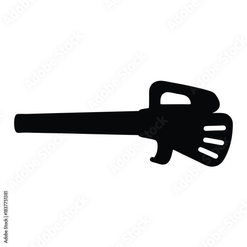Silhouette of a leaf blower tool, used for garden cleaning purpose