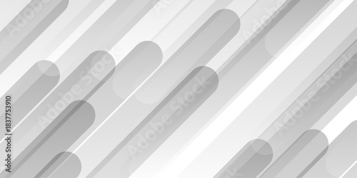 Abstract minimal white and grey glossy squares triangle, abstract tech corporation smooth web space surface digital banner design stripes concept for web, flyer.	