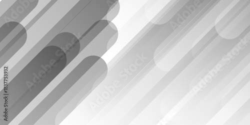 Abstract minimal white and grey glossy squares triangle, abstract tech corporation smooth web space surface digital banner design stripes concept for web, flyer.	