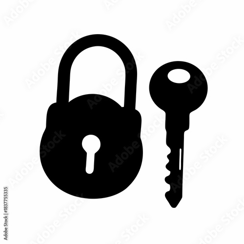 Lock and key pair symbolizing security, protection, access, and safety concepts