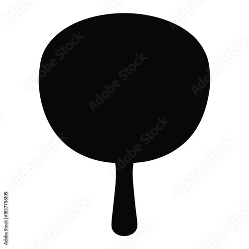 Simple black and white illustration of a tree, minimalist graphic art