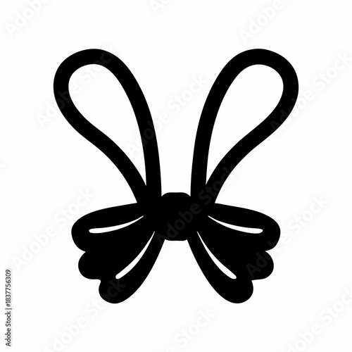Stylized abstract representation of a bow with simple yet elegant form