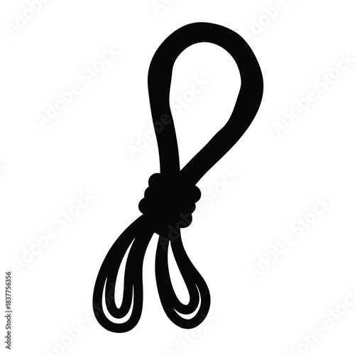Illustration of a knotted rope with loops perfect for craft projects