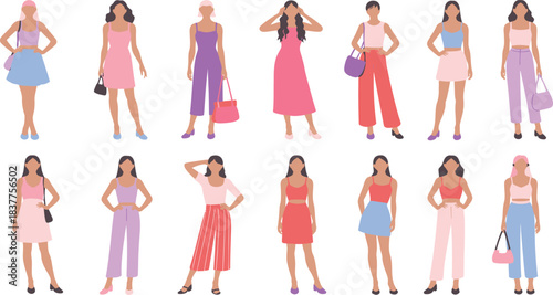 Women in Dresses, Pantsuits and Separates Fashionable Outfit Inspiration for Spring and Summer