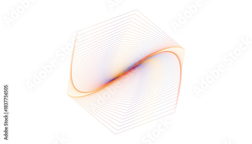 vibrant geometric line spiral abstract art