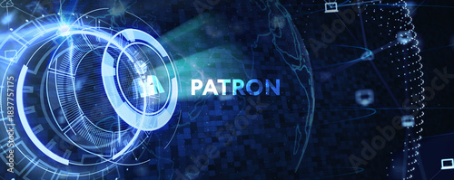 Patron and leader concept. Business, Technology, Internet and network concept. 3d illustration