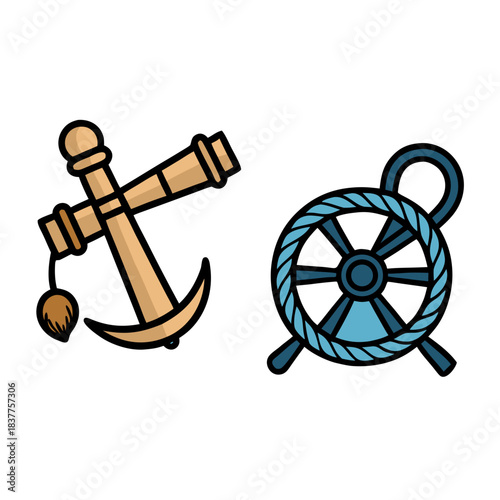 nautical steering wheel