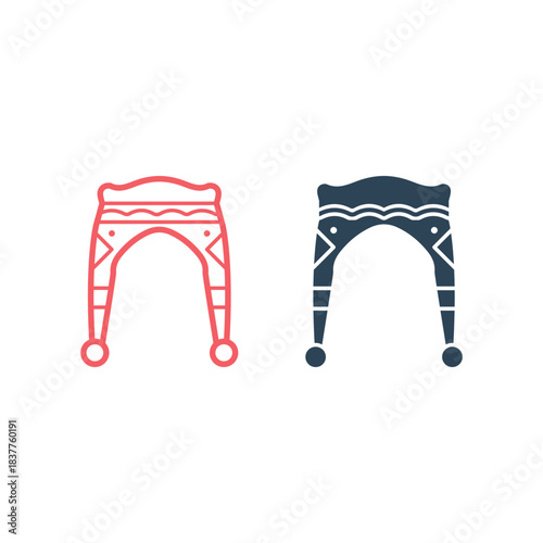 Winter hat, chullo icons set logo template illustration