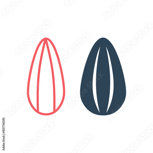 Seed icons set logo template isolated on white background.