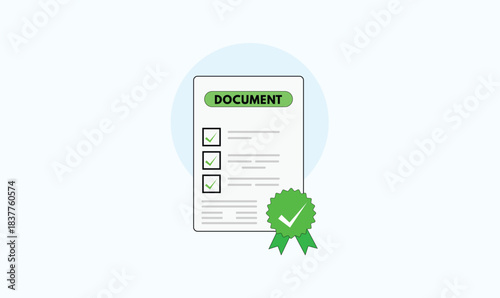 Document approved icon design