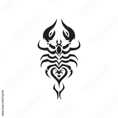 scorpion tribal tattoo design simple