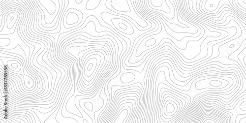 Abstract Sea and Terrain Line Map Design