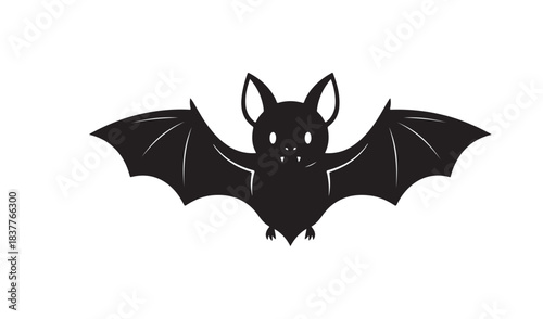 bat on white background