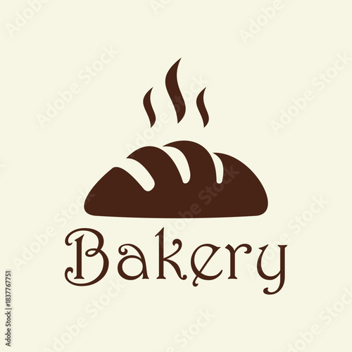 Fresh bread logo  bakery  food  vintage  icon symbol illustration minimalist design vector