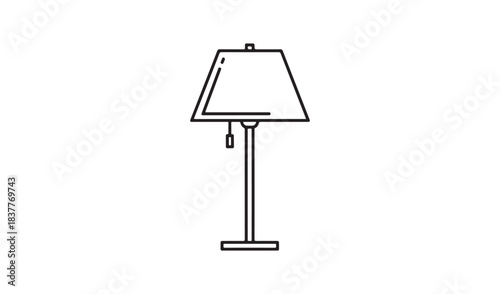 modern lamp on white background
