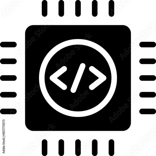 Programming Chip Glyph Icon
