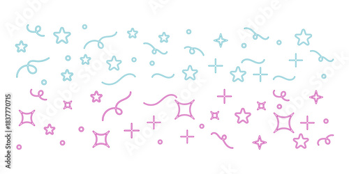 Cute Stars Line Neon
