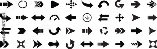 Arrow. Arrow icon set. Arrows big black set icons. Arrow vector collection. Cursor. Mordern simple arrows. Vector