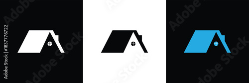 House  Home roof icon set. house top vector symbol. Home design symbol for apps and websites. isolated on white and black background. vector illustration. EPS 10 .