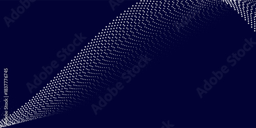 Purple background with many glowing particles. Information digital modern particles line dot simple glow