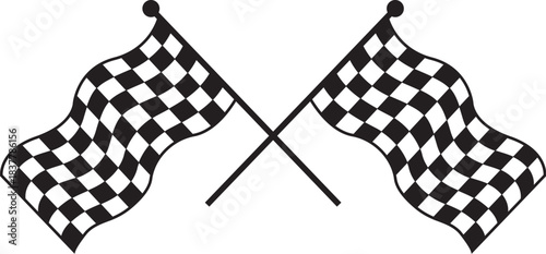 racing flag with checkered flag