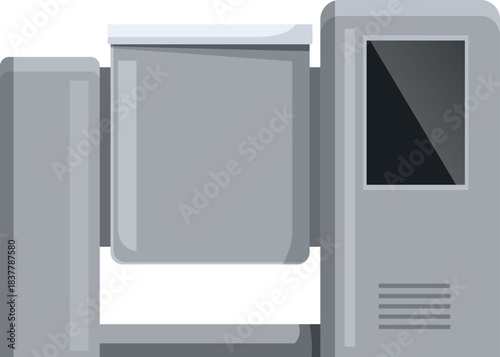 Modern industrial food mixing machine processing ingredients in a food processing plant