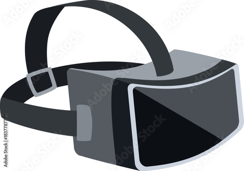 Vr headset isolated on white background, offering access to virtual worlds and interactive experiences