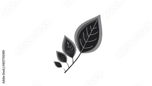 Abstract depiction of evolving leaves, symbolizing growth and nature's progress
