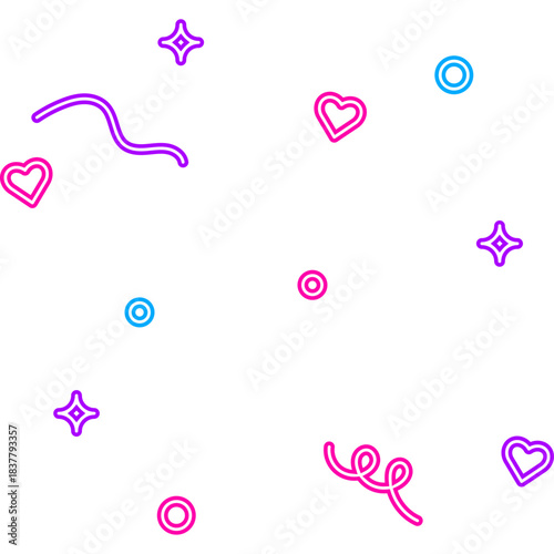 Cute Stars Line Neon