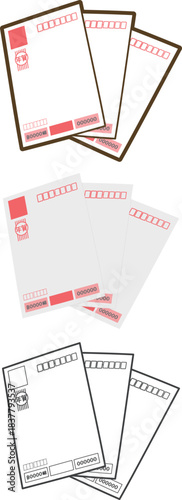 年賀状3枚（宛名面）