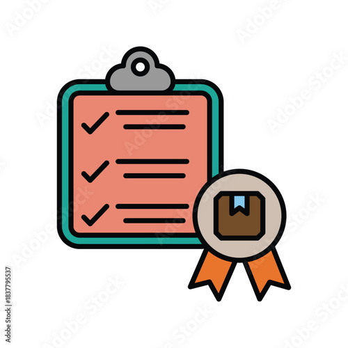 Standardization icon with white background vector stock illustration