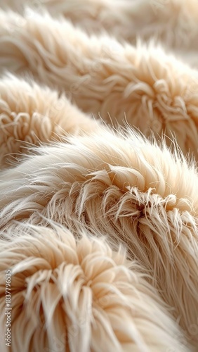 Fuzzy, light-beige, textured surface