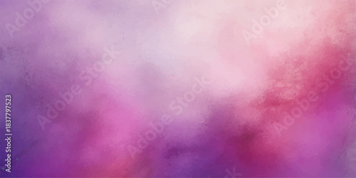Abstract watercolor pink background texture with smoke and light blue sky clouds