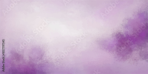 Abstract watercolor texture with dark purple and blue sky, clouds, fog, and light for a grunge design background