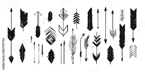 A vector design illustration set of black grass silhouettes for a nature symbol or plant icon element drawing