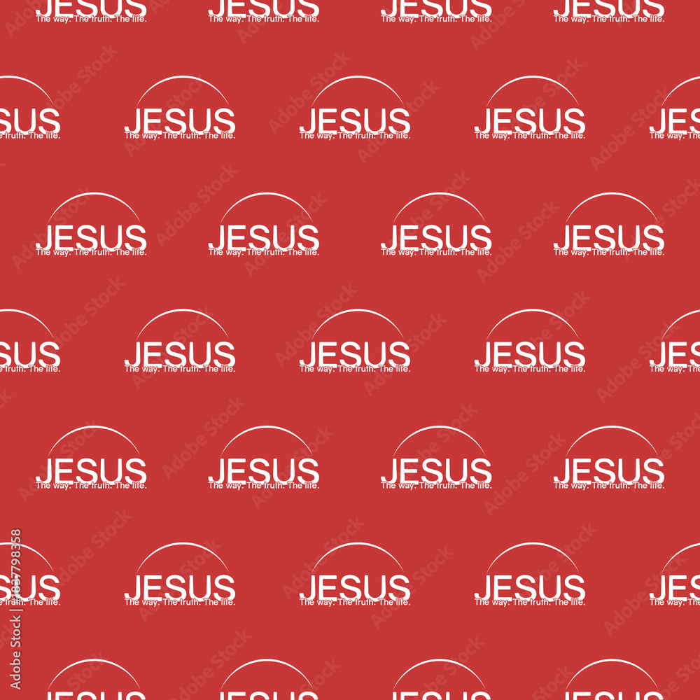 Obraz premium Jesus seamless pattern isolated on color background