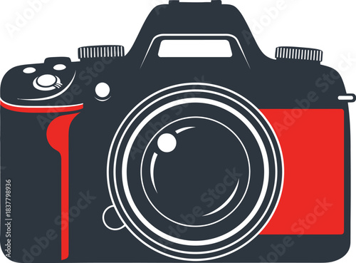 DSLR camera vector illustration modern icon