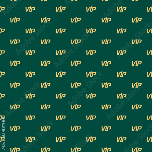 VIP seamless pattern isolated on color background