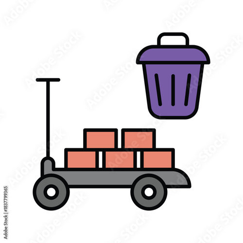 Raw Material icon with white background vector stock illustration