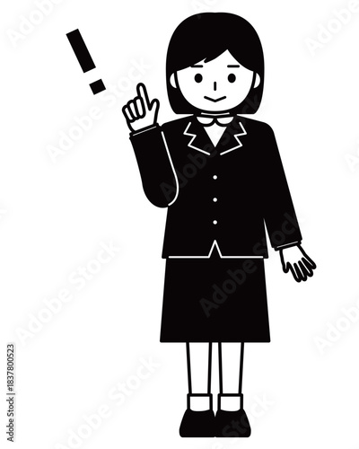 気づきを得た女の子