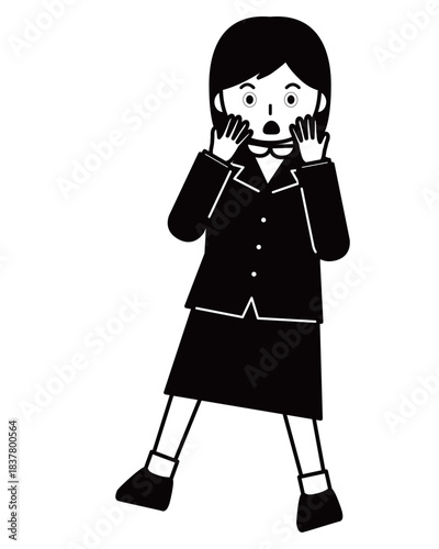 驚いている女の子