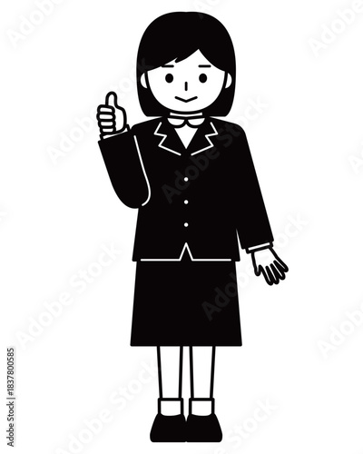 グッドサインをする女の子