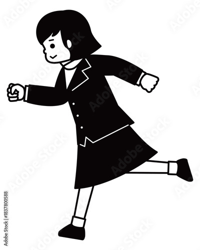 走っている女の子