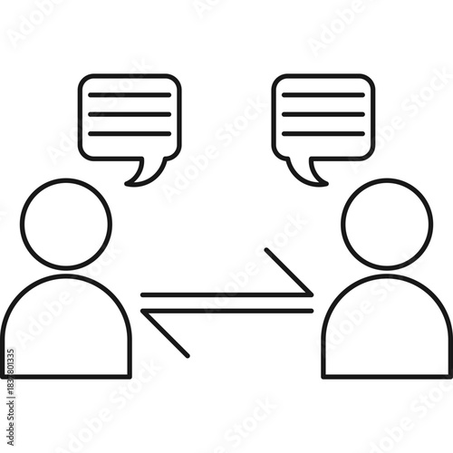 Business Meeting Icon Illustration