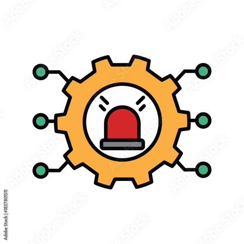 Emerging icon with white background vector stock illustration
