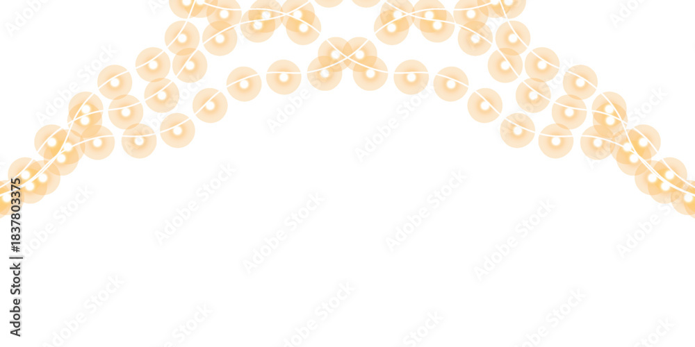 Obraz premium String of glowing pearls elegant decorative element for jewelry advertising and luxury design EPS vector