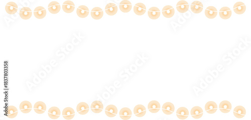 String of delicate pearl beads forming a decorative border elegant jewelry design element for invitations and celebrations EPS vector