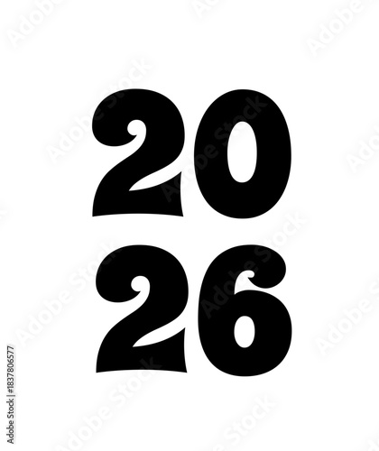 new year, 2026 black numbers, 