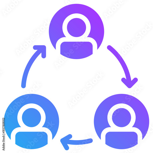 Reorganization icon for management crisis, website, application, printing, document, poster design, etc