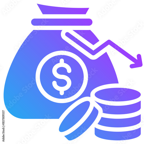 Crisis icon for management crisis, website, application, printing, document, poster design, etc